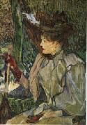 Woman with Gloves Henri de toulouse-lautrec